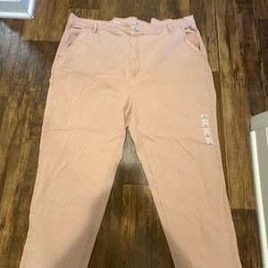 Old Navy Pink Extra High Rise Sky High Straight Jeans Sz. 28